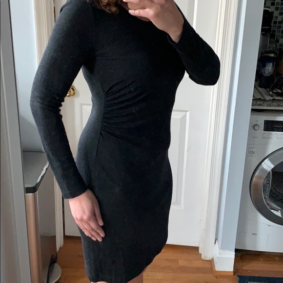 Ann Taylor Gray Long Sleeve Dress - Picture 2 of 4